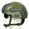 thumbnail image 4 of Pro Mich Helmet Adjustable Strap Sports Outdoor Paintball Head Protective Coverage Adult Men- Green, 4 of 5