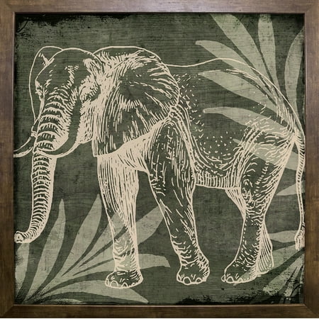 elephant 1-COLBAK112620 Print 16"x16" by Color Bakery in a Cafe Mocha
