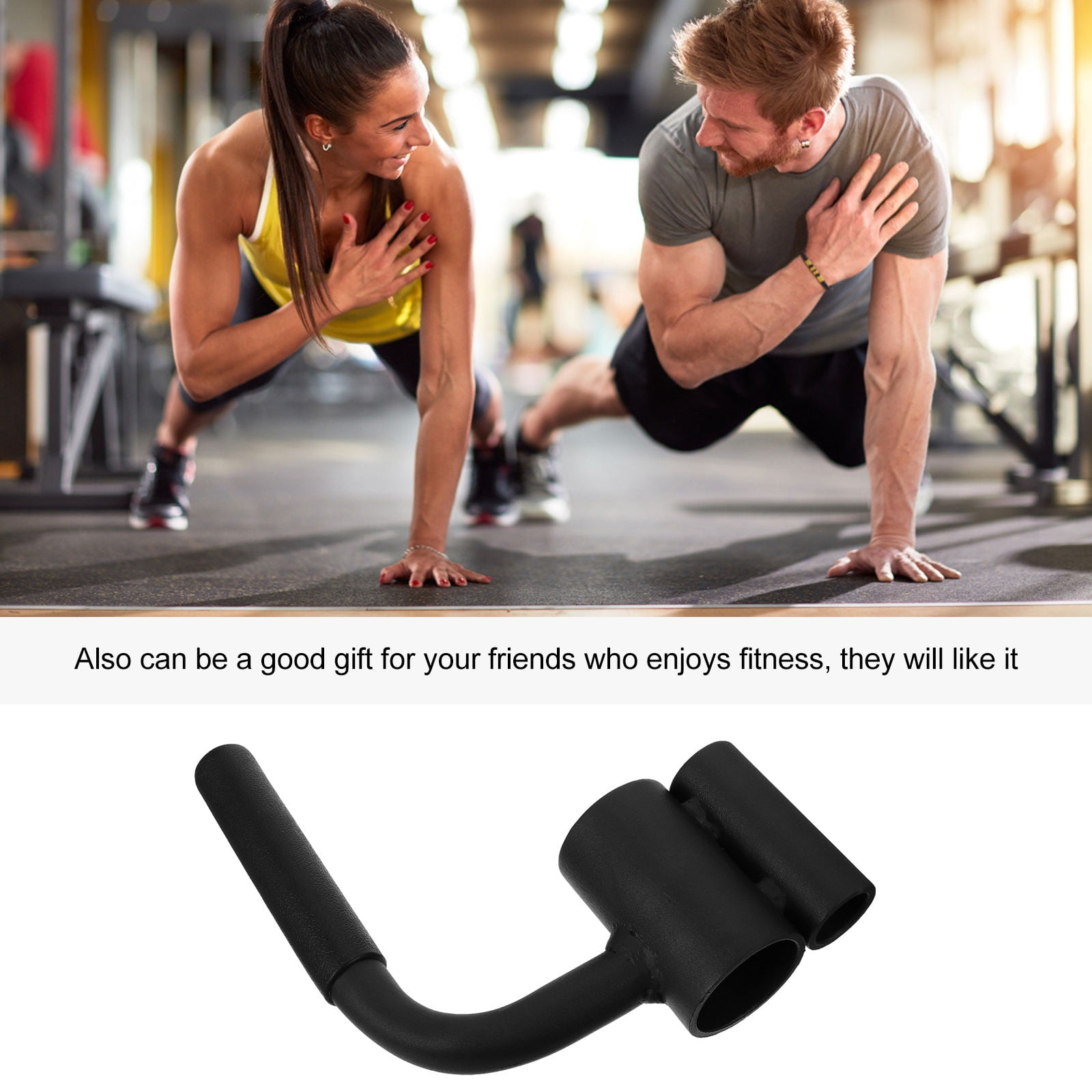UPOUART Black Barbell Handle for Gym Accessory Back Pulling and Bicep Tension Training