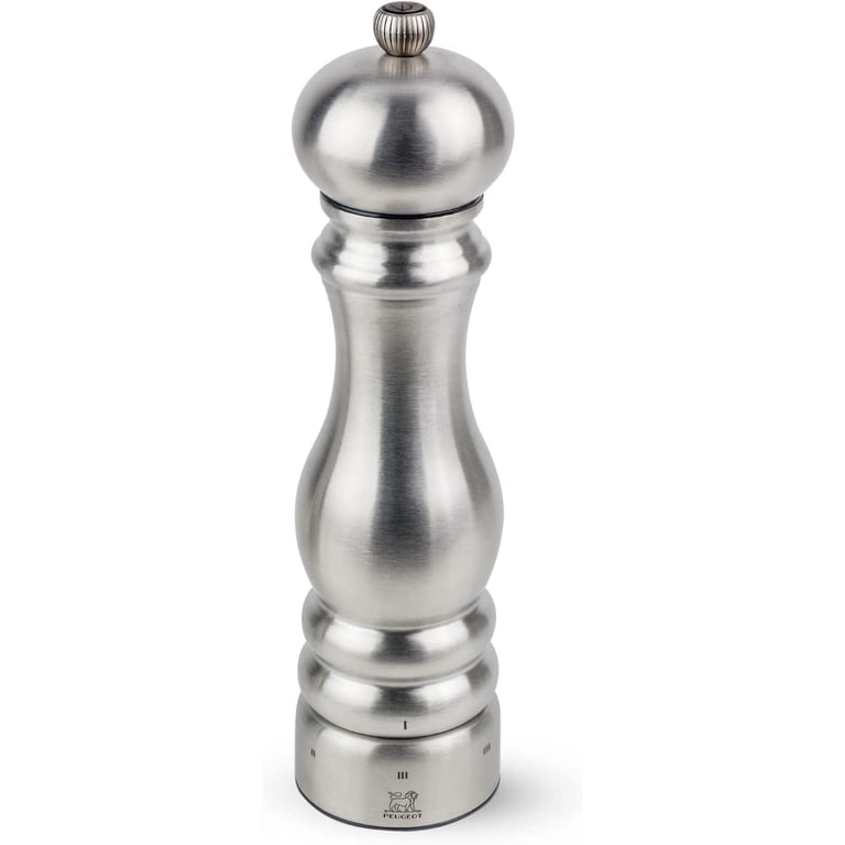 Peugeot Paris U'Select Pepper Mill 7 Inch | Matte Black Beechwood Grinder With 6 Adjustable Settings