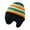 Black, variant on comerut Children Winter Hat Striped Rainbow Color Knitted Thick Warm Elastic Ear Protection Unisex Soft Warm Windproof Kids Beanie Cap
