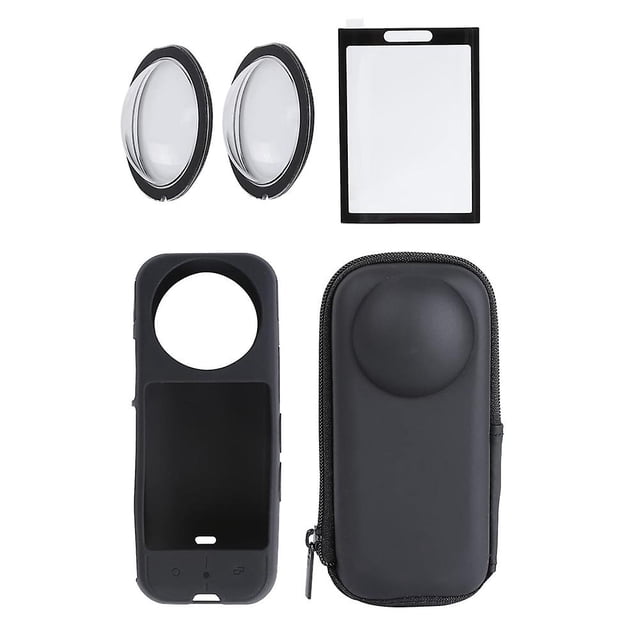Para el kit de accesorios de protección de la cámara X3, protector de lente/cubierta protectora de silicona/protectores de pantalla/estuche para cámara