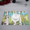 thumbnail image 2 of MKHERT Birch Trees Placemats Table Mats for Dining Room Kitchen Table Decoration 12x18 inch,Set of 4, 2 of 4