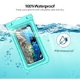 thumbnail image 4 of Casetego Floating Universal Waterproof Phone Pouch, IPX8 Cellphone Dry Bag Waterproof Case for iPhone 14 13 12 11 Pro Max SE XS Max XR 8 7 6s Plus S9 S20 S23 Note 20 Up to 7 inch-(Teal+Teal), 4 of 7