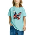 thumbnail image 5 of GERsome Boys Girls Short Sleeve T-Shirts Unisex Kids Crewneck Tee Patriotic Graphic Tees for 4th of July American Flag Shirts, 3-4 Years, 5 of 6