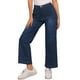 thumbnail image 4 of Pantalones de mezclilla de pierna ancha para mujer, de cintura alta, elásticos y rectos, en negro y azul, 4 of 6