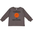 thumbnail image 3 of Inktastic Basketball Threes or Nothing Boys or Girls Long Sleeve Toddler T-Shirt, 3 of 5