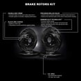 thumbnail image 3 of R1 Concepts Front Rear Brake Rotor Kit |Brake Rotors| Brake Disc |Drilled and Slotted WHPN2-75000, 3 of 5