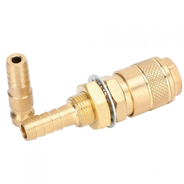 Quick Connector Fitting Tig Welding Quick Connector Solid Brass Quick Hose Connector Fitting For MIG TIG Welder Torch Yellow