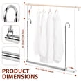 thumbnail image 2 of Closet Extender Hanging Rod, Adjustable Height & Length, 50 lbs Heavy Duty Stainless Steel Double Closet Organizer, No Drill, Silver by Wekvgz, 2 of 8