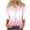 Pink, variant on Nmnitkp Cartigan Light and Comfortable Womens Round Neck 3/4 Sleeve Tops Button Layered Color T-Shirts Solid Loose Cute Tunic Tee Blouses