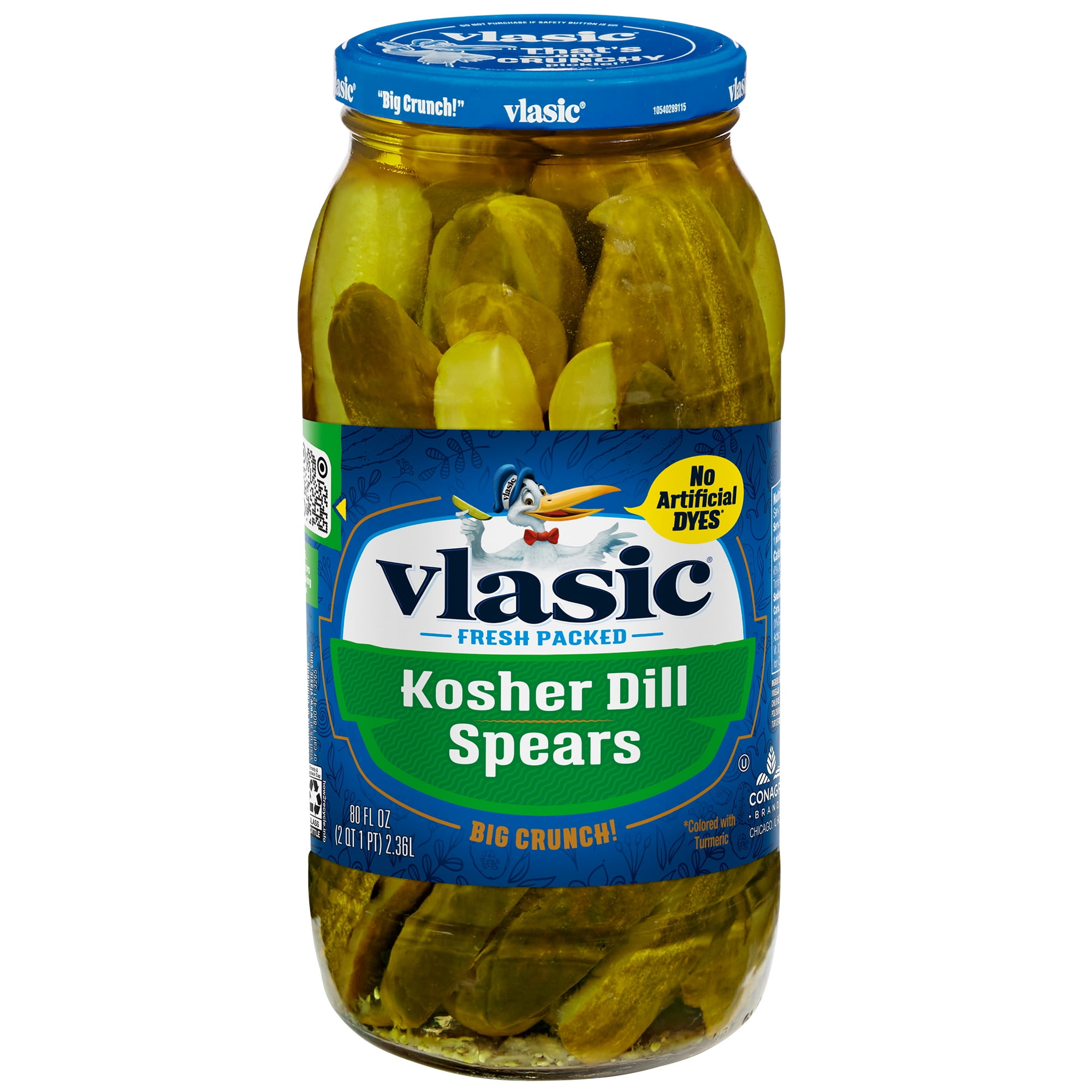 (3 pack) Vlasic Kosher Dill Pickle Spears, Keto Friendly, 80 fl. oz.