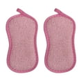 thumbnail image 2 of Oleegame 2PC Trashcans For Bedroom 2Pcs Kitchen Cleaning Double Dishcloth Thickened Dishwashing Sponge Scouring Pad Decontamination Dishcloth Cleaning Cloth Dishwashing Cloth Red, 2 of 8