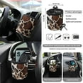 thumbnail image 5 of KUIFORTI Cow Print Car Seat Covers and Steering Wheel Cover and Seat Belt Covers 15 Pack Automotive Interior Accessories Seat-Covers-and-Accessorie, Easy to Install, 5 of 7