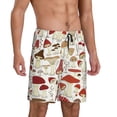 thumbnail image 2 of Gaeub Cartoon Mushrooms Printed Men's Short Pajama Pants, Lightweight Lounge & Sleep Bottoms Keep You Cool - 4X-Large, 2 of 9