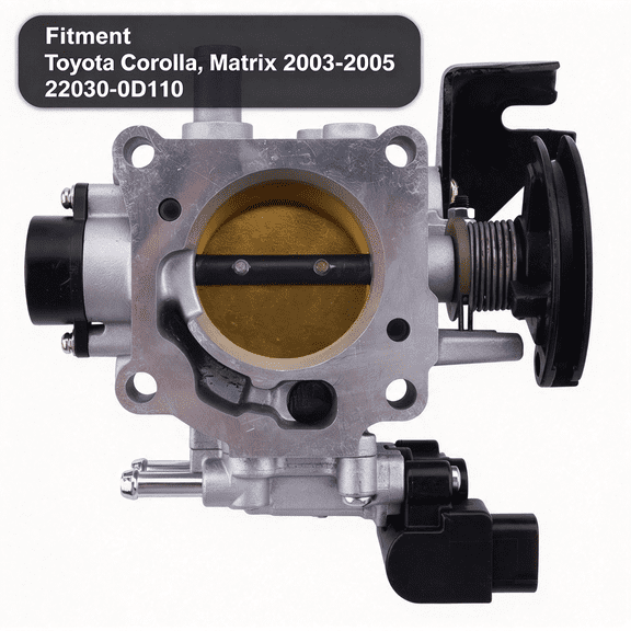 Throttle Body Assembly with MAP IACV 1.8L for Toyota Corolla, Matrix 2003-2005, 22030-0D110
