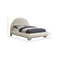 thumbnail image 3 of Meridian Furniture Madrid Cream Velvet Queen Bed, 3 of 7