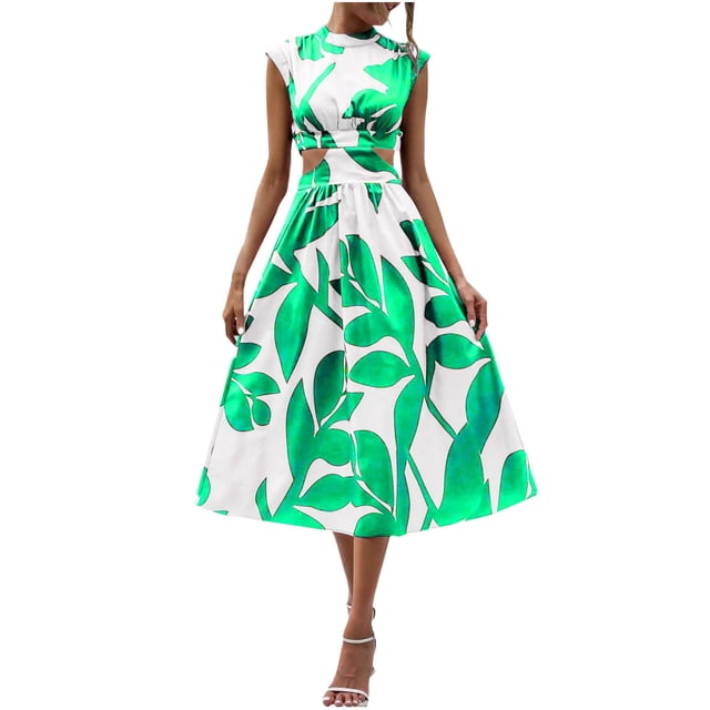 Vestido de Chaqueta para Mujeres Vestido Largo de Impresión sin Mangas, Elástico Transpirable para el Uso Diario