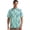 Aqua Haze, variant on Café Luna Men's and Big Men's Printed Tropical Leaves Short Sleeve Woven Shirt, Sizes S-4X