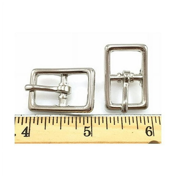 Center BAR Buckle Buckles 1/2" Nickel Finish 25 Pieces