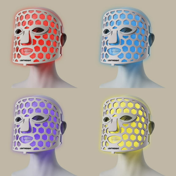 Flexible Silicone 4-Color LED Light Mask, A Lightweight, Hands-Free Wellness Tool for a Relaxing At-Home Spa Experience and Enhancing Your Skincare Routine