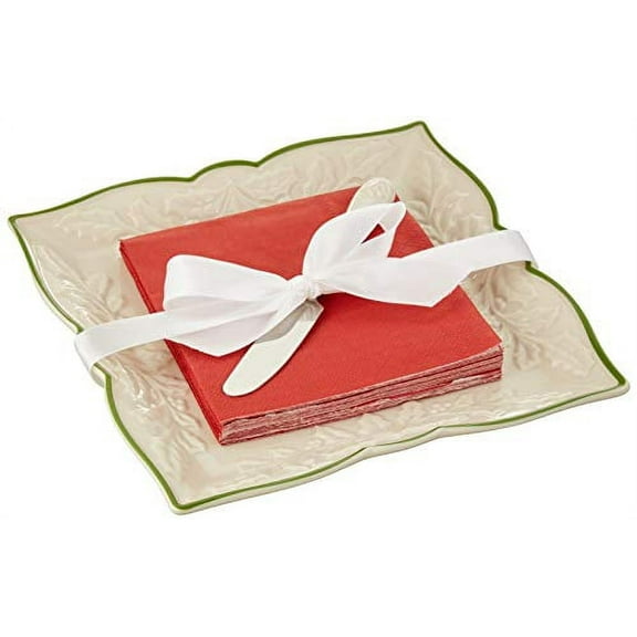 Hosting the Holiday 3-piece Carved Napkin Tray Set by Lenox
