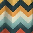 thumbnail image 3 of Designart "Nostalgic Chevron Comeback II" Chevron Blackout Curtain Panels, 3 of 4