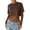 Coffee, variant on Women's Lace Long Sleeve Bodysuit Sheer See-Through Going Out Top White S