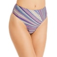 thumbnail image 1 of Frankies Bikinis Jenna Bas de Bikini Taille Haute Imprimés, Bleu, Petit, 1 of 2