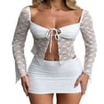 thumbnail image 1 of Blouses Élégantes à Manches Longues en Style Crop Top, 1 of 5