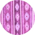 thumbnail image 1 of Ahgly Company Indoor Round Abstract Purple Modern Area Rugs, 4' Round, 1 of 4