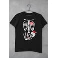 thumbnail image 5 of Santa Baby Pregnant Skeleton Halloween Costume Mens T Shirt, 5 of 5