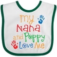 thumbnail image 3 of Inktastic Nana and Poppy Love Me Boys or Girls Baby Bib, 3 of 4