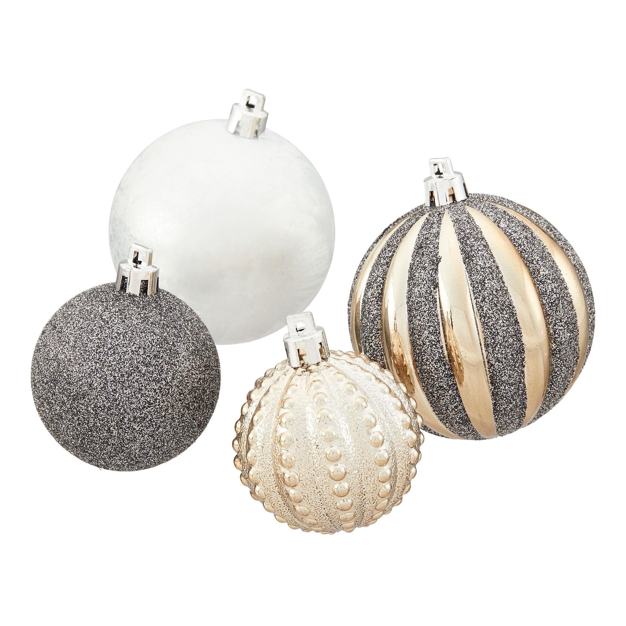 Ornaments christmas decorations tree Holiday Time Shatterproof Christmas Tree Ornaments, 75 Count, Multiple