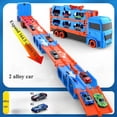 thumbnail image 1 of Camión transportador de coches grande, pista plegable, vehículo de carreras, juegos competitivos para niños, almacenamiento, coche de aleación, juguete para niños, regalo novedoso, 1 of 2
