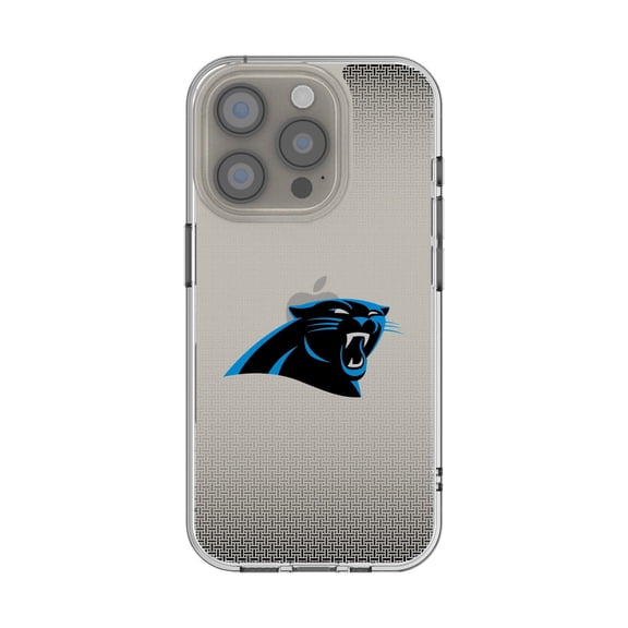 Carolina Panthers Linen Logo iPhone Clear Case