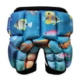 thumbnail image 1 of Sonducket Pantalón corto acolchado 3D protector de cadera para niño y niña, pantalón corto acolchado de EVA azul Type2 NO2, 1 of 1