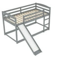 thumbnail image 6 of Aukfa Bunk Bed with Slide, Wood Twin-over-Twin floor Bunk Bed for Kids Bedroom, Gray, 6 of 8