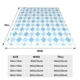 thumbnail image 3 of Fotbe Blue and White Squares Manta de Franela Acolchonada con Estampado, Súper Suave y Esponjosa, Extra Grande para Sofá, Cama, Uso Todo el Año-80"x60", 3 of 7