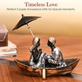 thumbnail image 2 of Romantic Couple in a Boat Figurine - Ideal Gift for Girlfriend, Boyfriend, Husband, or Wife | Perfect for Home and Office Decoration, Ideal for Valentine's Day or Anniversaries, 2 of 5