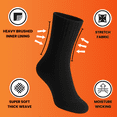 thumbnail image 4 of Heat Logic Women's 2-Pack Winter Thermal Socks, Soft and Insulated with Brushed Lining (Black/Black Marled), 4 of 8