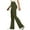 A-Olive Green, variant on Womens Bootcut Yoga Pants Tummy Control High Waist Flared Leggings Solid Stretch Bell Bottom Sports Running Yoga Pants A-Olive Green