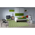thumbnail image 5 of Mainstays Bright Eyed Suzy Polypropylene Grasshopper Green/White Indoor Area Rug, 45" x 66", 5 of 6