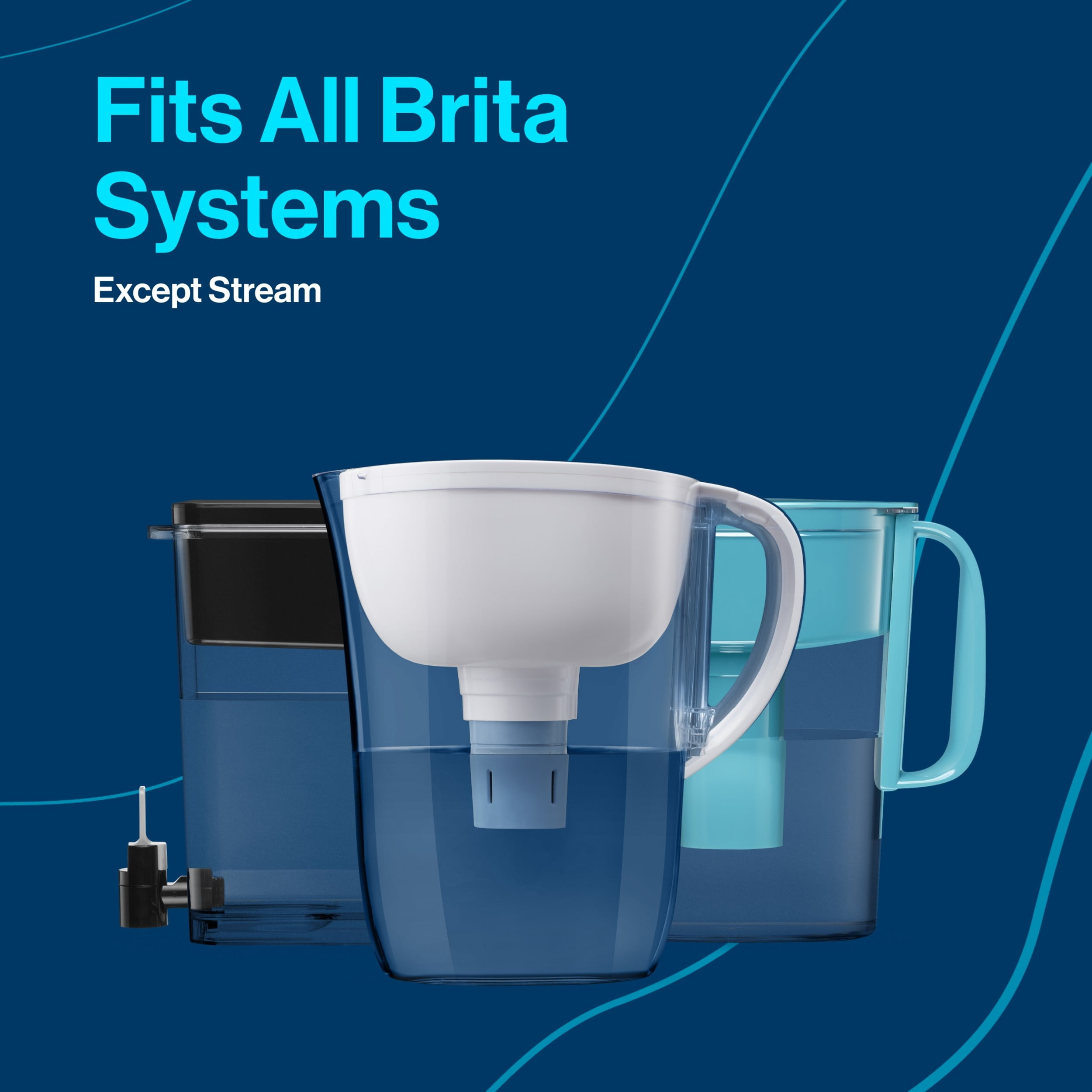 Brita 18-Cup BLACK Water Filter Pitcher FREE SHIPPING! 