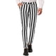 thumbnail image 1 of Pantalones de rayas ajustados para hombre INSPIRE CHIC con bloques de color 38 Negro Blanco, 1 of 7