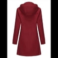 thumbnail image 4 of Chaqueta Impermeable para Mujer con Capucha, Abrigo Impermeable para Mujer, Cortavientos Vino Tinto M, 4 of 8