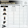 thumbnail image 3 of 39 PCS DOT Air Line Quick Connect Fittings 1/4" 3/8" 1/2" Push to Connect Fittings DOT Brass Air Hose Fittings Repair Kit for Semi Truck Air Line Kit or Industrial Air System, 3 of 7