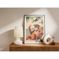 thumbnail image 2 of Orangutan Beach Poster Tropical Animal Print Summer Vacation Art Coastal Animal Funny Orangutan Palm Tree Poster Orange Ape Summer Vibes - Poster Unframed, 2 of 3
