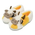 thumbnail image 4 of Cow Cute Cozy Fuzzy Slippers For Women Winter Warm Plush Comfy Indoor Outdoor Slippers Yellow 42, 4 of 6