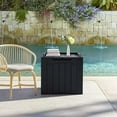 thumbnail image 6 of VividVibes 31 Gallon Resin Deck Box Waterproof Indoor Outdoor Storage Boxes for Patio Furniture Cushions and Garden Tools (Black), 6 of 17